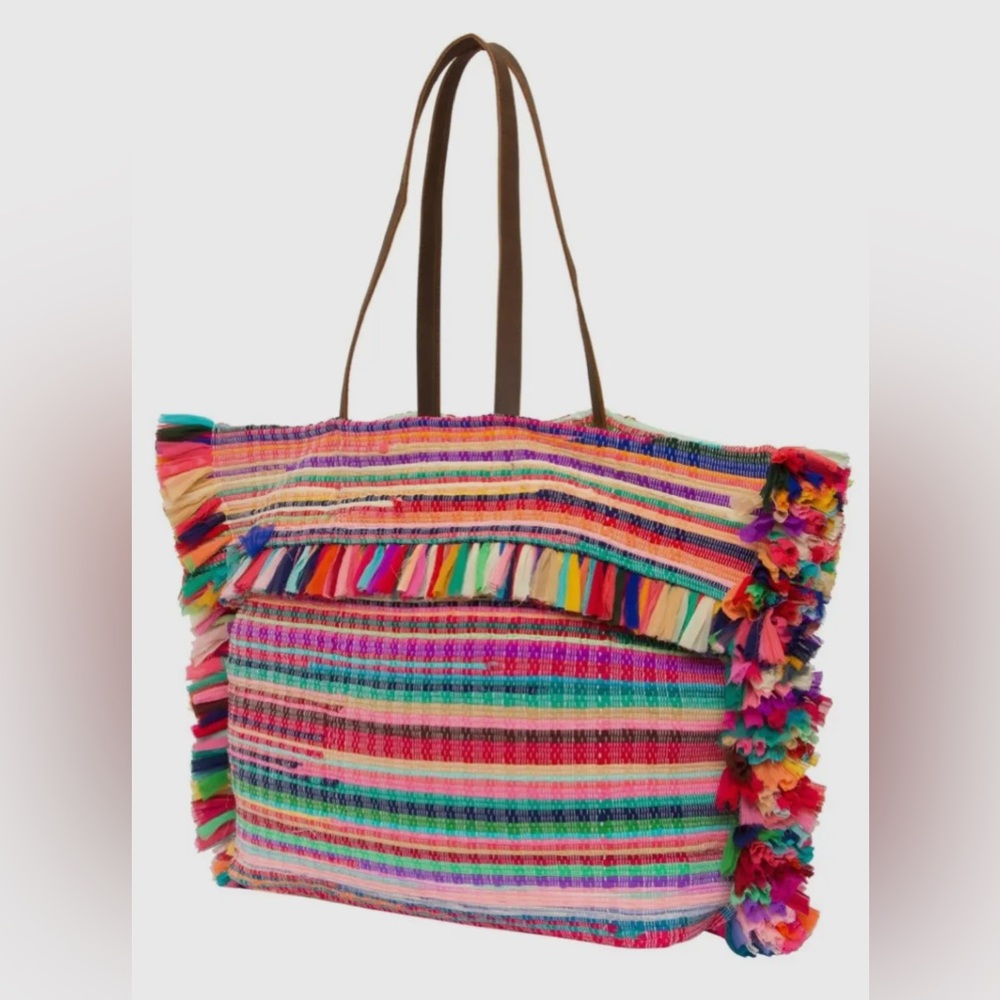 NWT Raj Extra Large Woven Tote - Picture 2 of 3